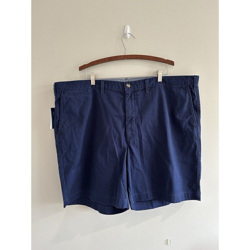NWT Polo Ralph Lauren Classic Fit 8" Navy Blue Shorts Size 46B 100% Cotton